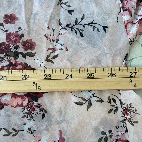 Wallflower Pink Floral Kimono Plus Size XXL New Lace Detail Lightweight Layer - Picture 6 of 9